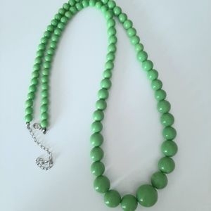 Green beaded necklace.